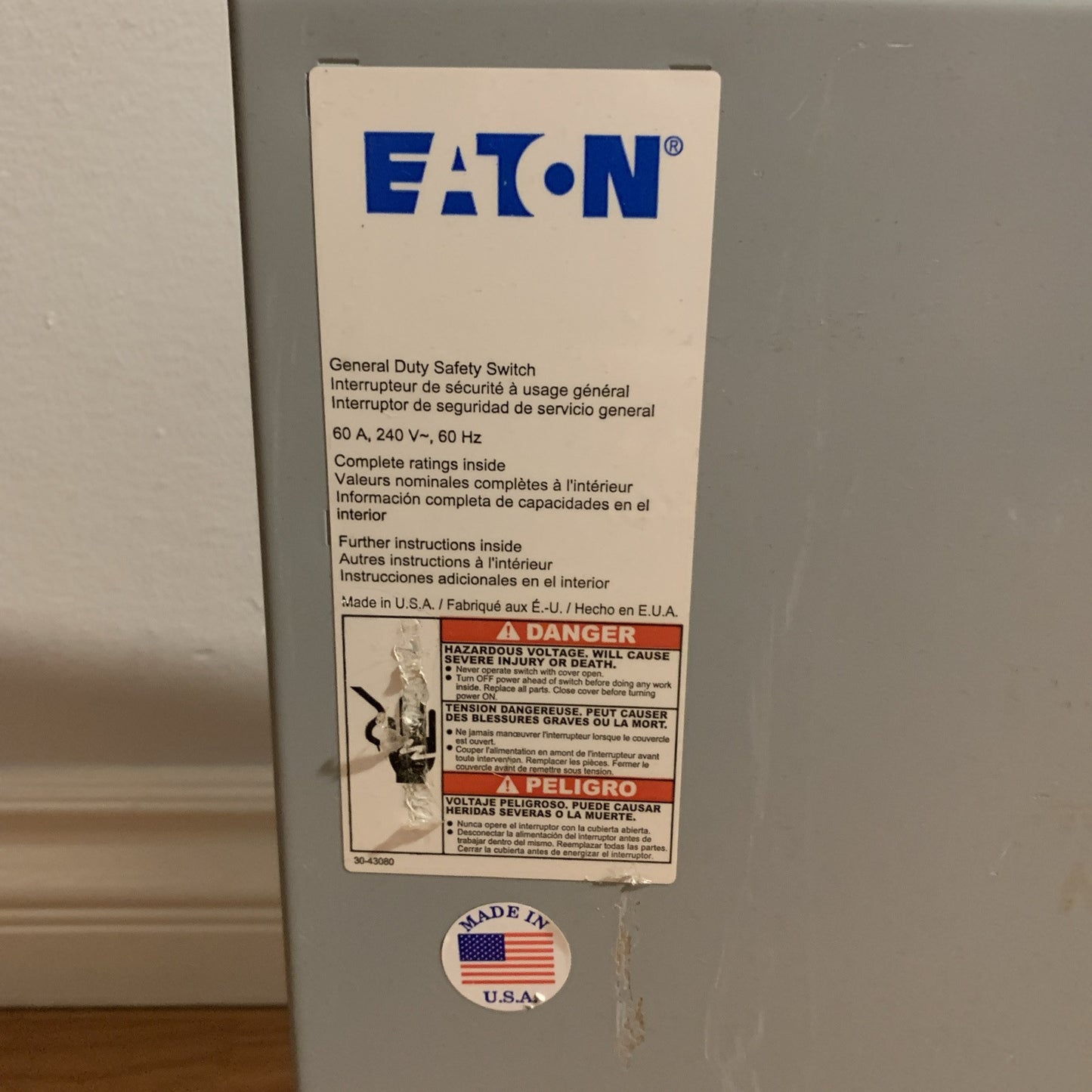 EATON DG222NRB GENERAL DUTY SAFETY SWITCH