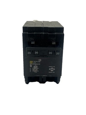 Square D Homeline HOMT220220 Quad Tandem Circuit Breaker (20 A × 2, 120/240 VAC)