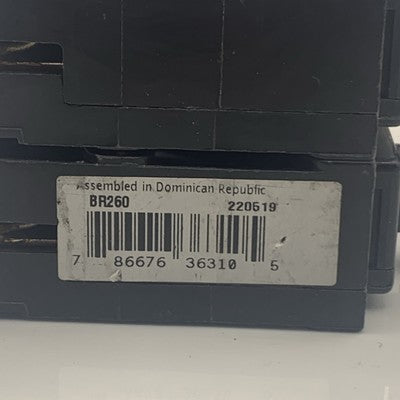 Eaton BR260 Circuit Breaker - Black