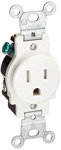 Leviton T5015-W – 15 Amp 125V Tamper-Resistant Receptacle