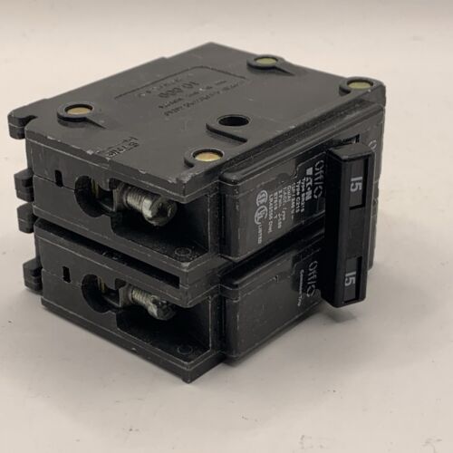 Eaton BR215 Double Pole Circuit Breaker - Black
