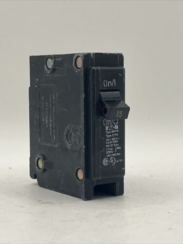 Eaton Cutler Hammer BR115 Circuit Breaker 1 Pole 15 Amp 120/240 VAC