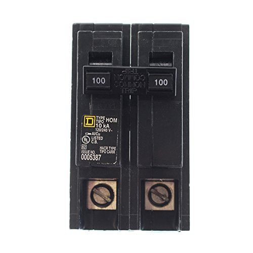Square D HOM2100 Homeline 100‑Amp 2‑Pole Miniature Circuit Breaker