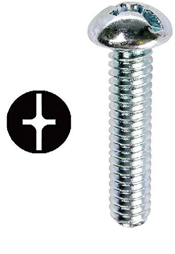 L.H. Dottie RMC632112 – #6-32 x 1-1/2" Phillips/Slotted Round Head Machine Screws (100-Pack)