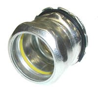 Bridgeport 253-SRT Compression Connector, 1-1/4 in Trade, Steel, Zinc Plated
